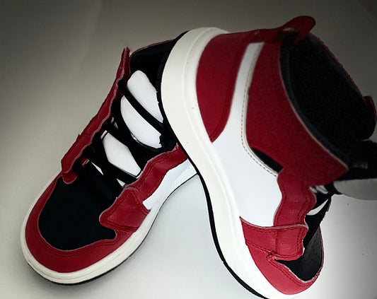 Sneakers pour Enfants - Rouge, Noir et Blanc